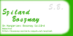 szilard bosznay business card